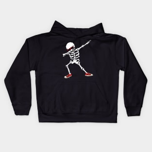 dabbing skeleton valentines day shirt. Kids Hoodie